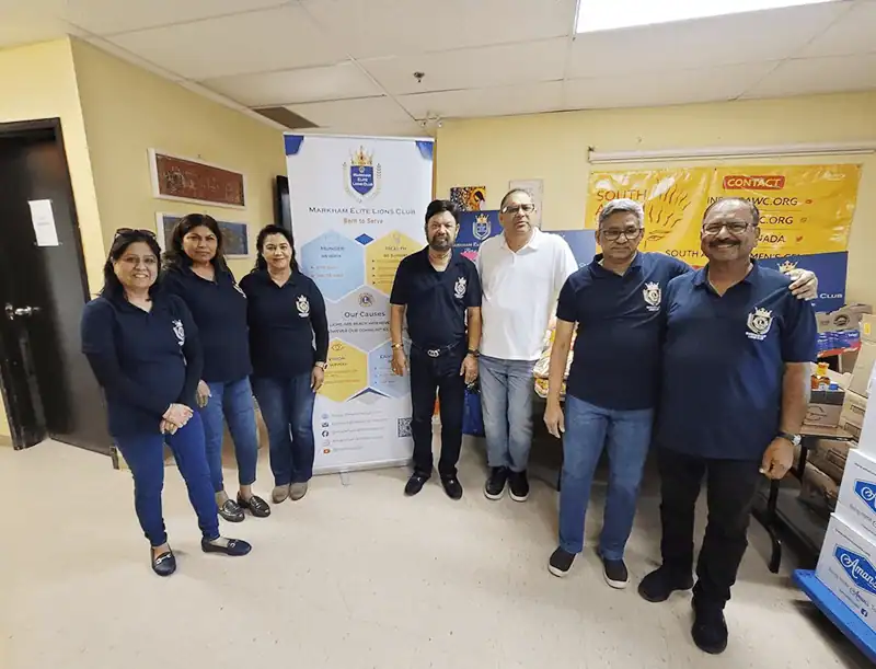 Markham Elite Lions Club at Share and care Food Bank